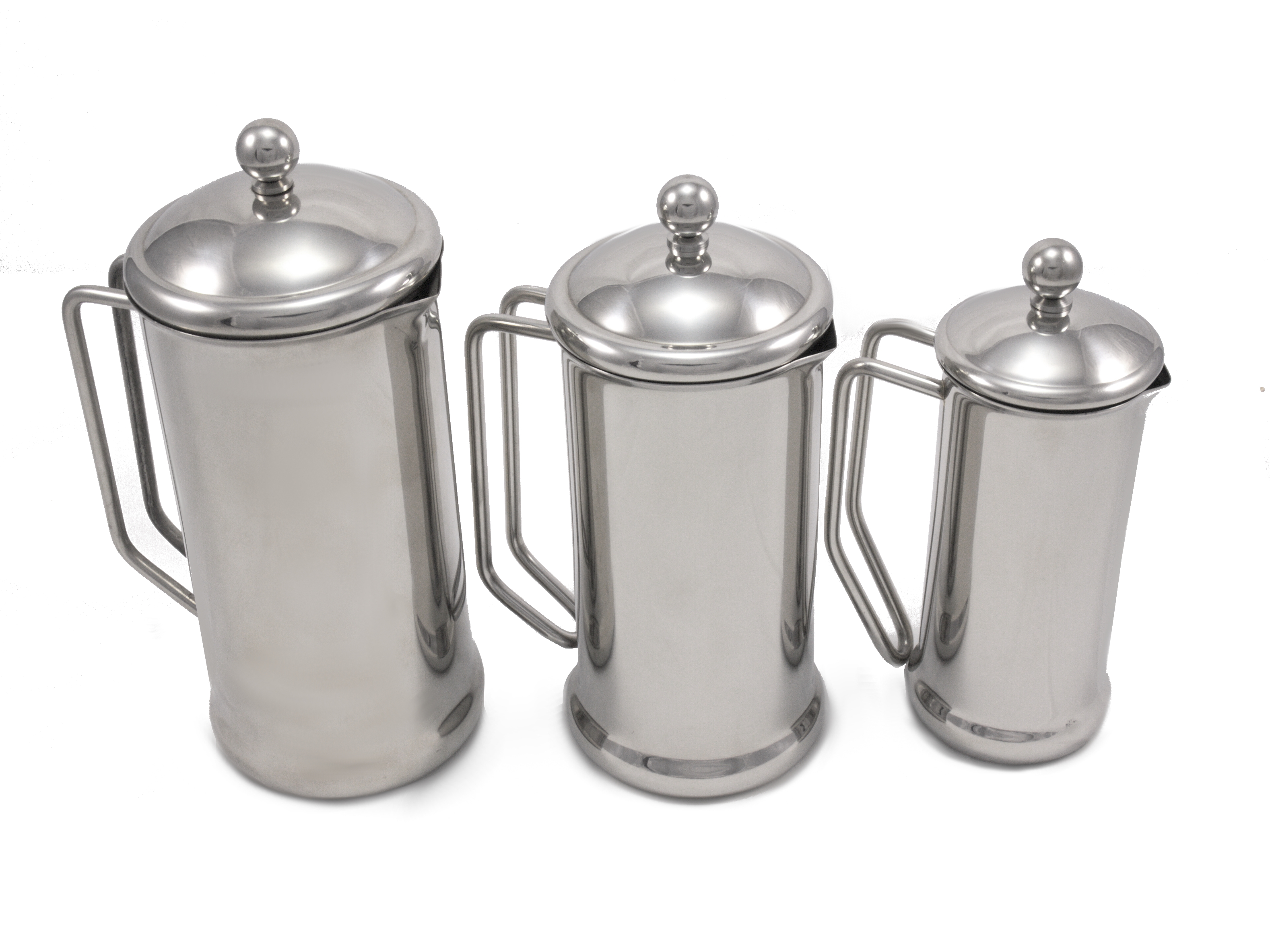 Stainless steel cafetieres POLISHED finish (various sizes available)